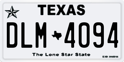 TX license plate DLM4094