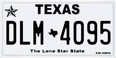 TX license plate DLM4095