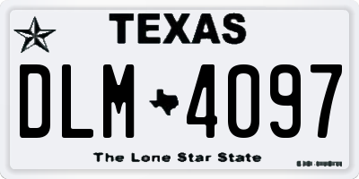 TX license plate DLM4097