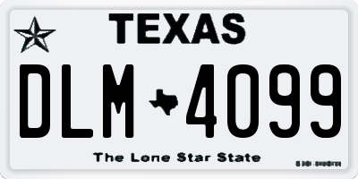 TX license plate DLM4099