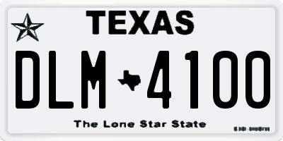 TX license plate DLM4100
