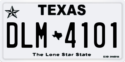 TX license plate DLM4101