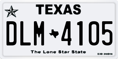 TX license plate DLM4105