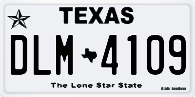 TX license plate DLM4109