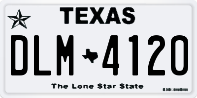 TX license plate DLM4120