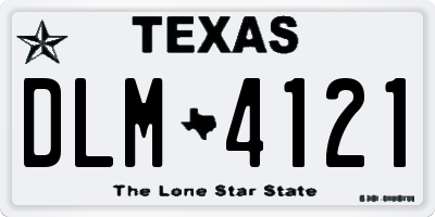 TX license plate DLM4121