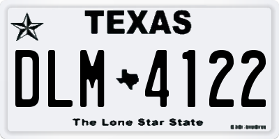 TX license plate DLM4122