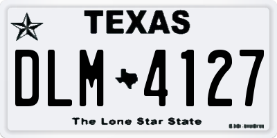 TX license plate DLM4127