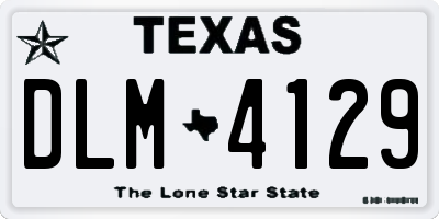 TX license plate DLM4129