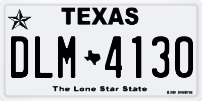 TX license plate DLM4130