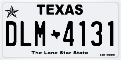 TX license plate DLM4131