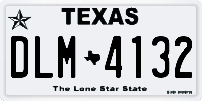TX license plate DLM4132