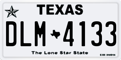 TX license plate DLM4133