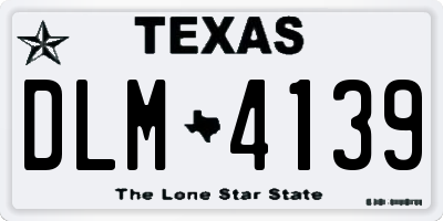 TX license plate DLM4139