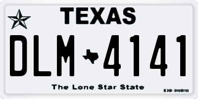 TX license plate DLM4141