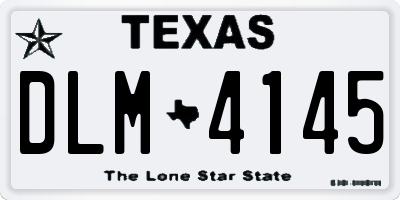 TX license plate DLM4145