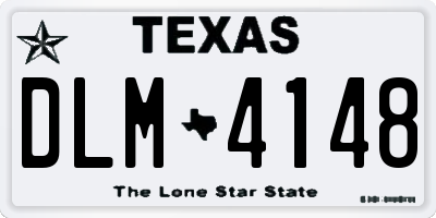 TX license plate DLM4148