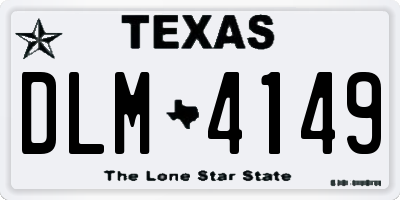 TX license plate DLM4149