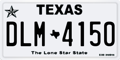 TX license plate DLM4150