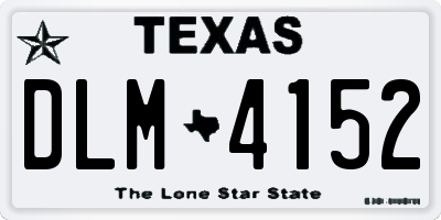 TX license plate DLM4152