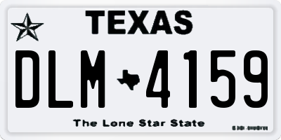 TX license plate DLM4159