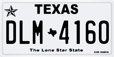 TX license plate DLM4160