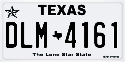 TX license plate DLM4161