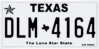TX license plate DLM4164