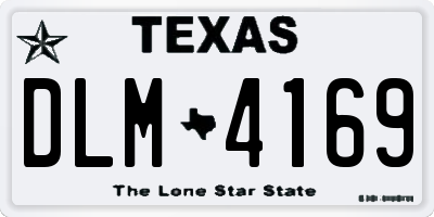 TX license plate DLM4169