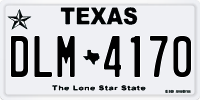 TX license plate DLM4170