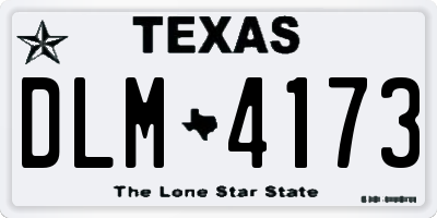 TX license plate DLM4173
