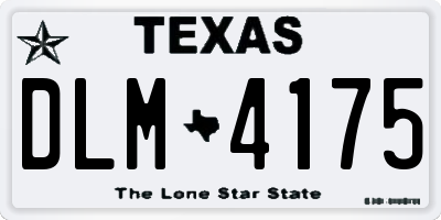 TX license plate DLM4175