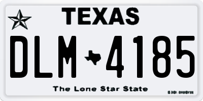 TX license plate DLM4185