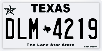TX license plate DLM4219