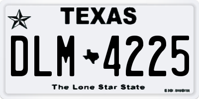 TX license plate DLM4225