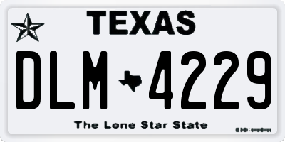 TX license plate DLM4229