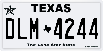 TX license plate DLM4244