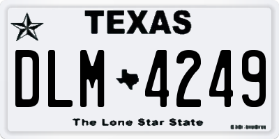 TX license plate DLM4249