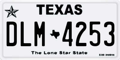 TX license plate DLM4253