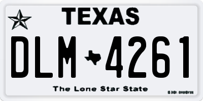 TX license plate DLM4261