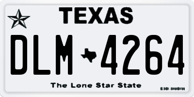 TX license plate DLM4264