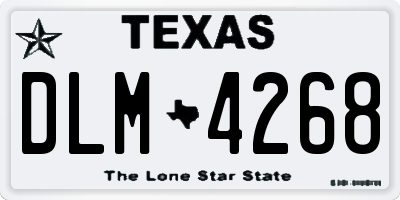 TX license plate DLM4268