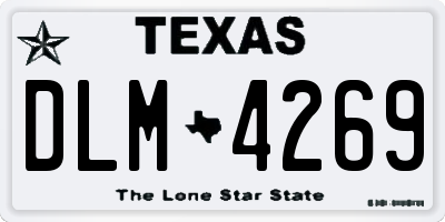 TX license plate DLM4269
