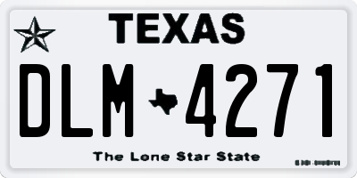 TX license plate DLM4271