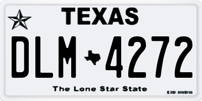 TX license plate DLM4272