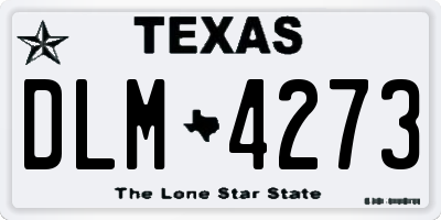 TX license plate DLM4273