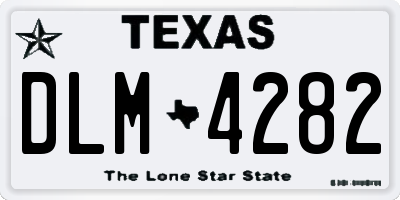 TX license plate DLM4282