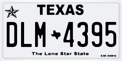 TX license plate DLM4395