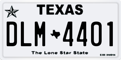 TX license plate DLM4401