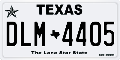 TX license plate DLM4405